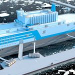 Ruská plávajúca jadrová elektráreň dorazí do arktického prístavu v júni 2019 Akademik Lomonosov. FOTO: Atomenergo