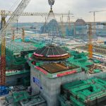 Výstavba čínskeho modulárneho reaktora ACP100 dosiahla ďalší míľnik Montáž vonkajšej kupoly ACP100, Čína, Linglong One, malý modulárny reaktor