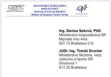 List predsedu SNUS na podporu vzdelávania v jadre