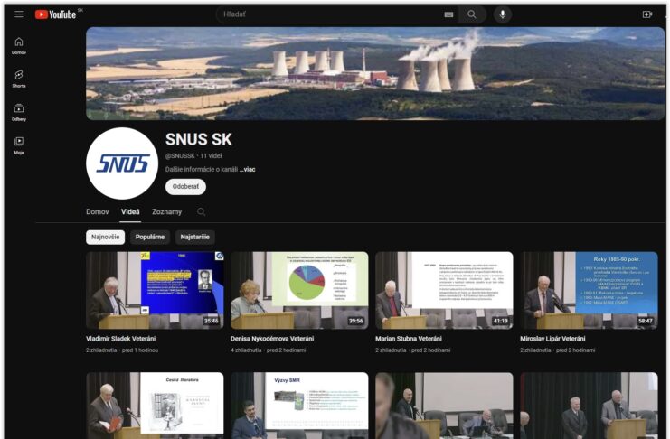 YouTube kanál SNUS SK